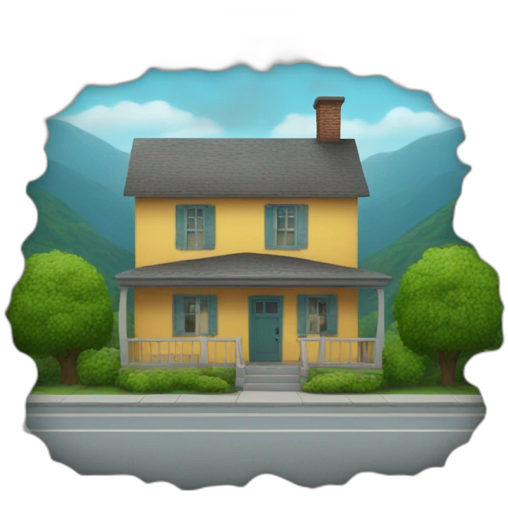 A house with a man emoji