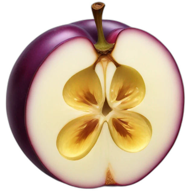 a sliced plum emoji