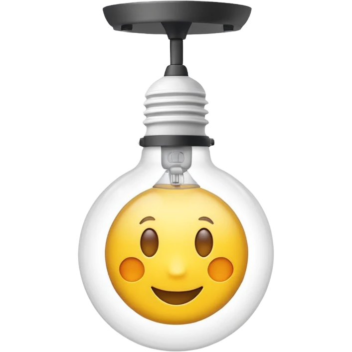 friendly clear emoji of a light attached to a shelf emoji