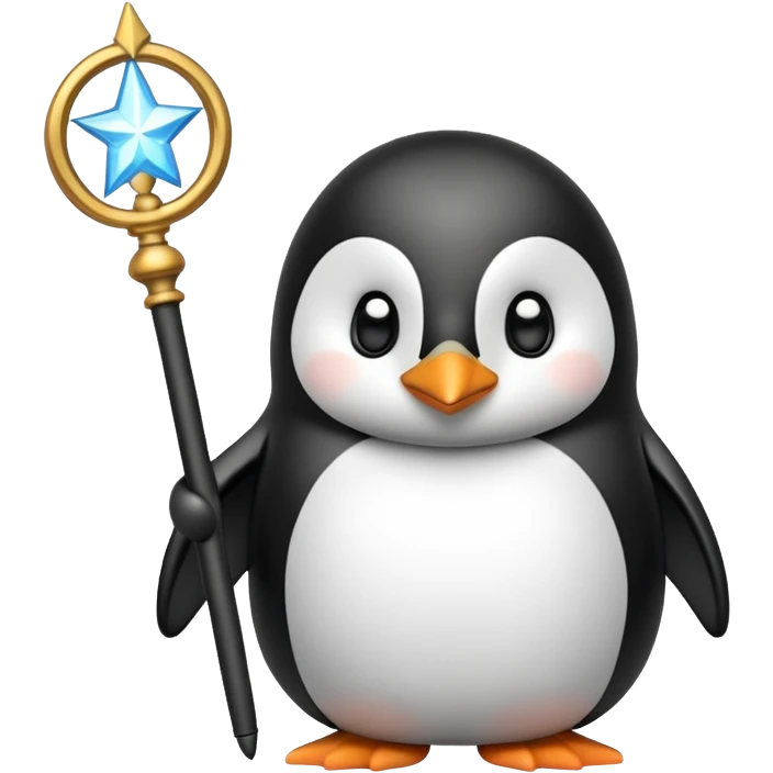 Pinguin with a wand emoji