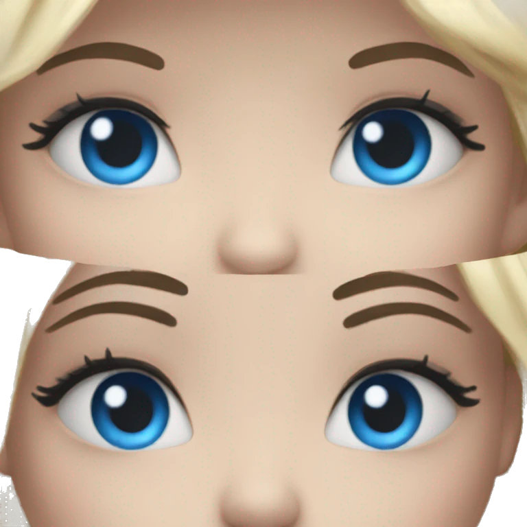 Blue eyes with long lashes emoji