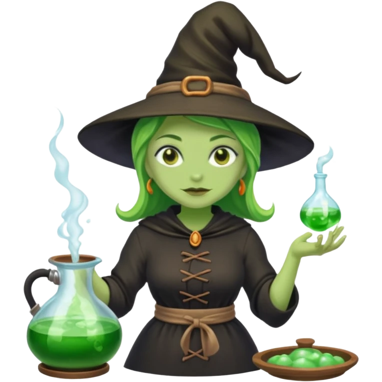 green witch cooking potion emoji