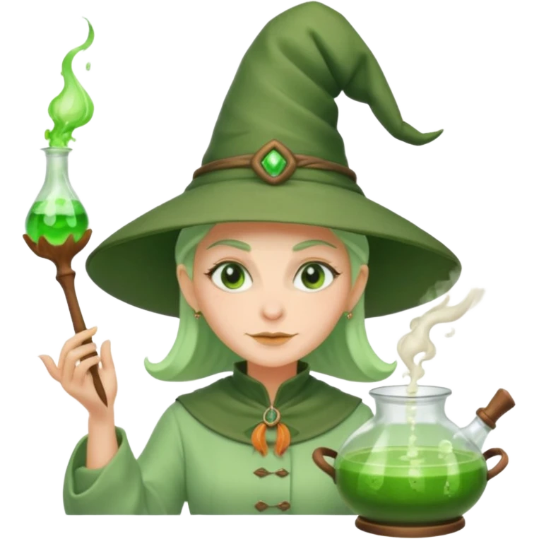 green witch cooking potion emoji