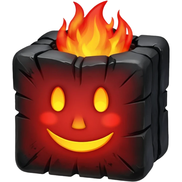 burning coal square emoji