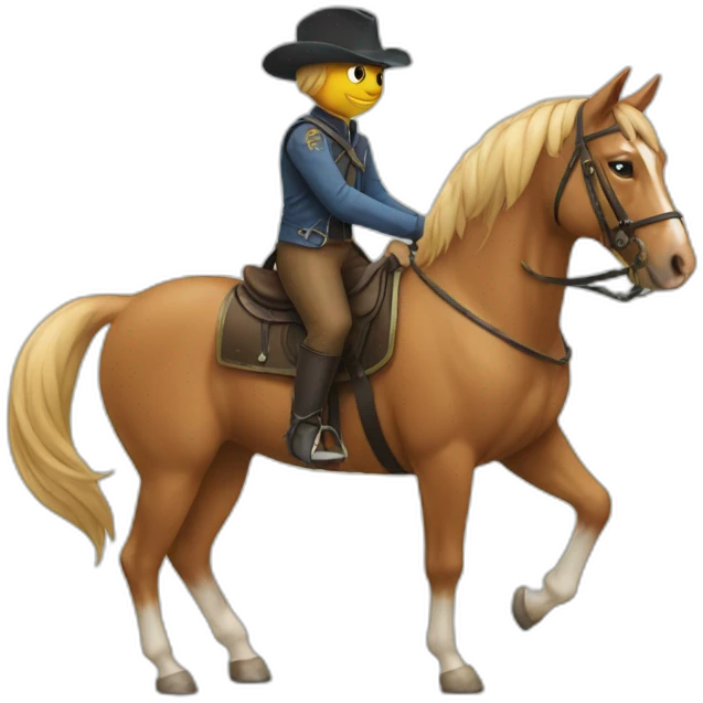 A cat on a horse emoji
