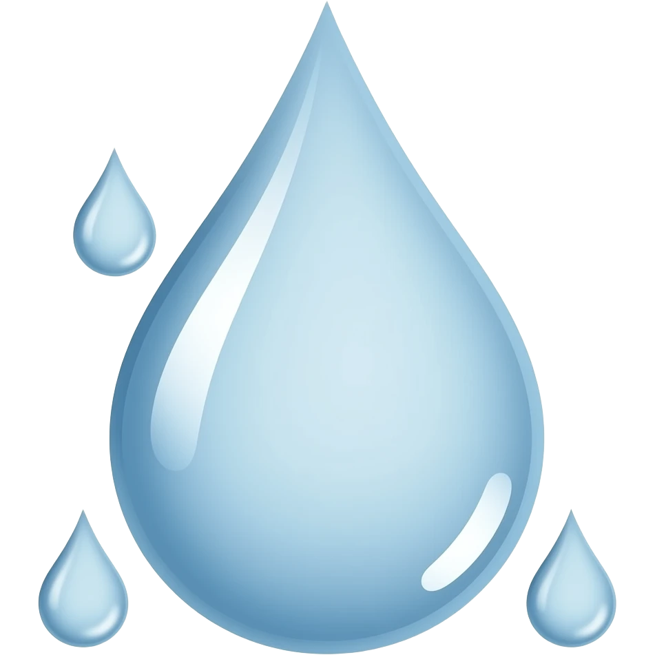 Walking water drop emoji