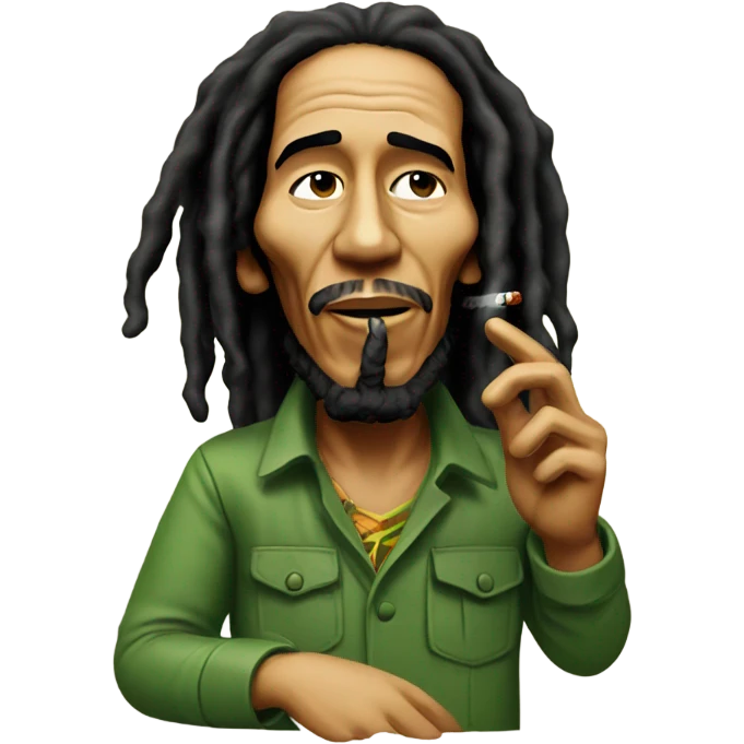 bob marley smoking joint emoji