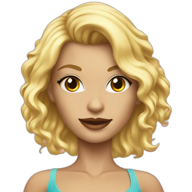 Blonde go go dancer emoji