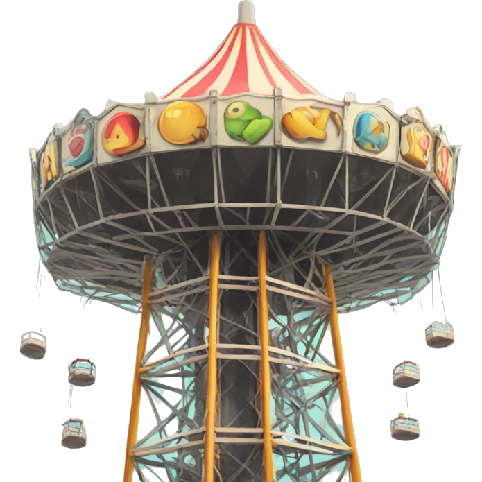 Amusement park drop tower emoji