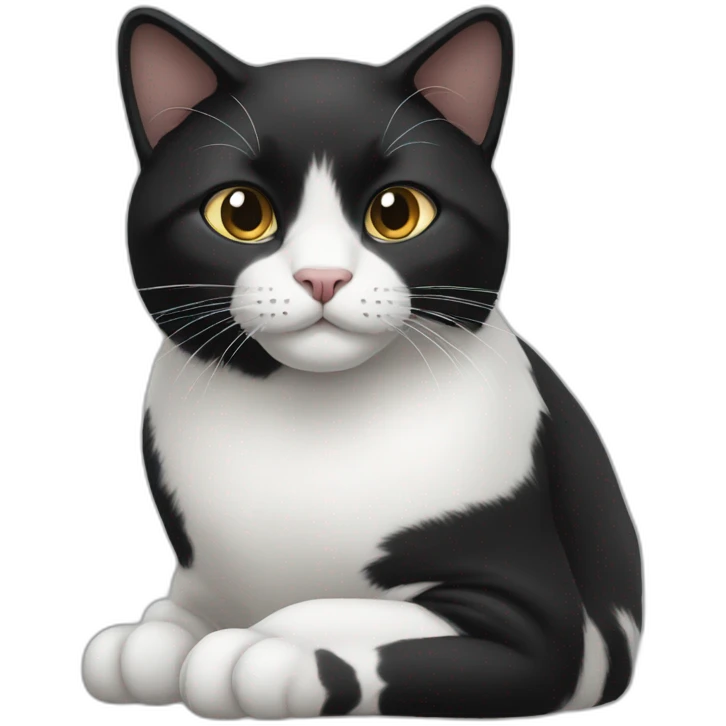 Black White cat emoji