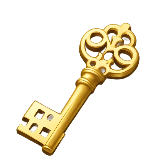 a golden key emoji