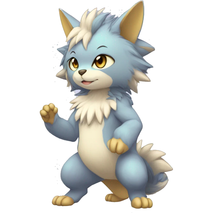 Anthro-Pastel-Fur-Sona-Chibi-Shiny-Fakémon full body emoji