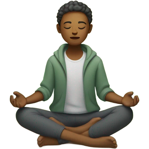Meditation outdoors emoji
