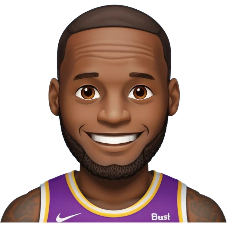LeBron smiling creepily  emoji