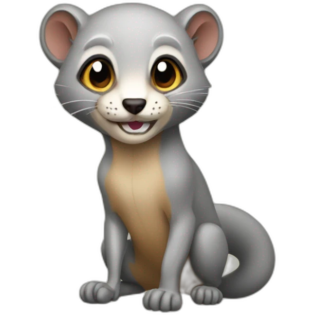 weasel with muscle emoji