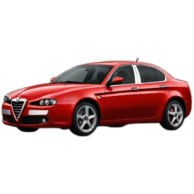 red alfa romeo 159 emoji