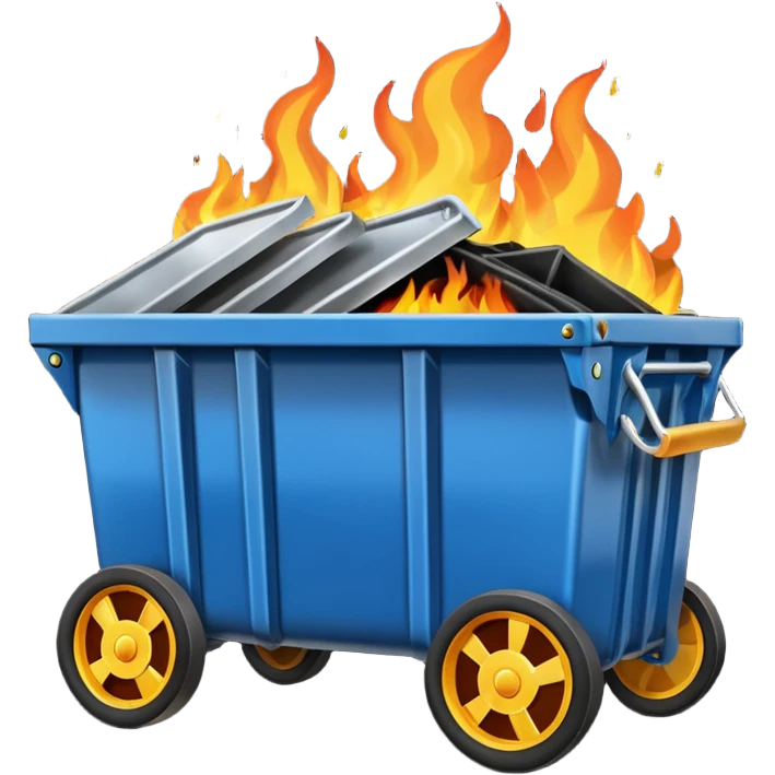 Dumpster on fire emoji