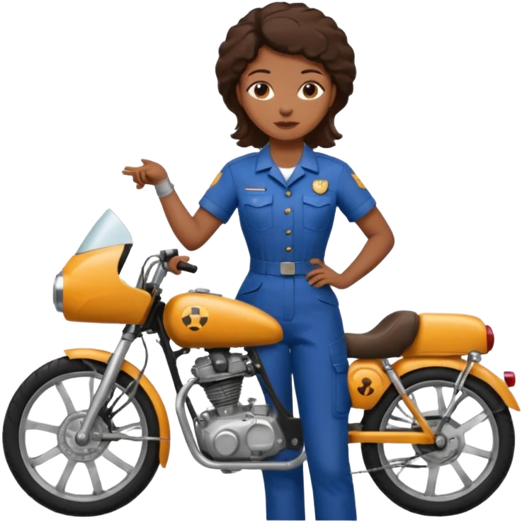 black woman Bike Repair Mechanic emoji