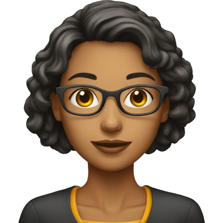 young woman teacher near blackboard emoji