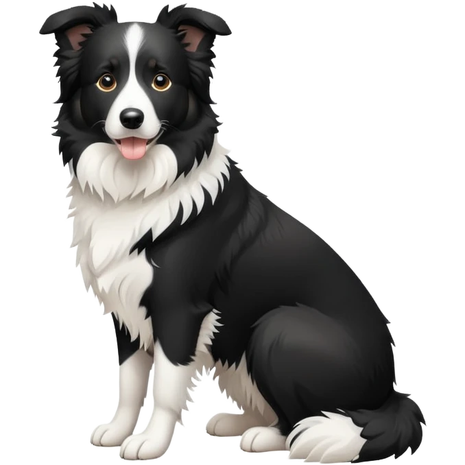 border collie dog sitting emoji