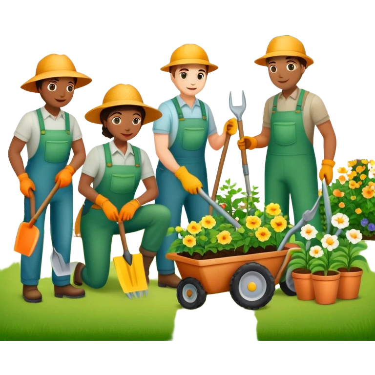 group of gardeners emoji