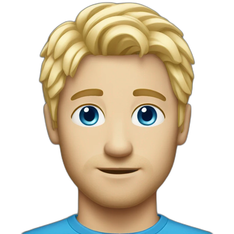 blonde man with blue eyes emoji