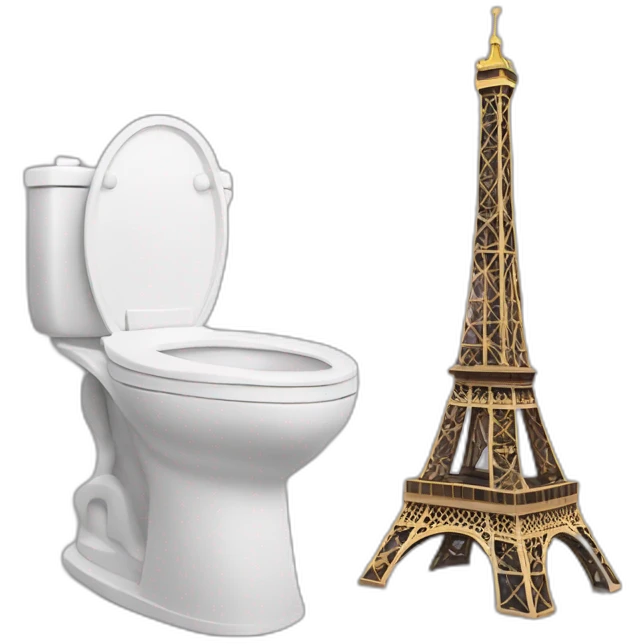 toilette sur la tour eiffel emoji