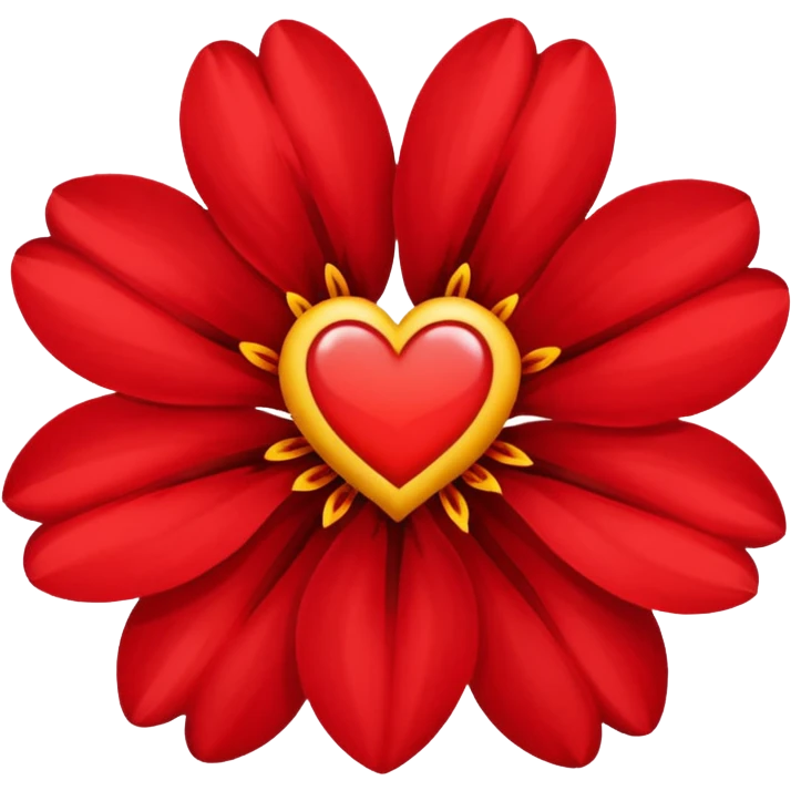 Flower with heart emoji