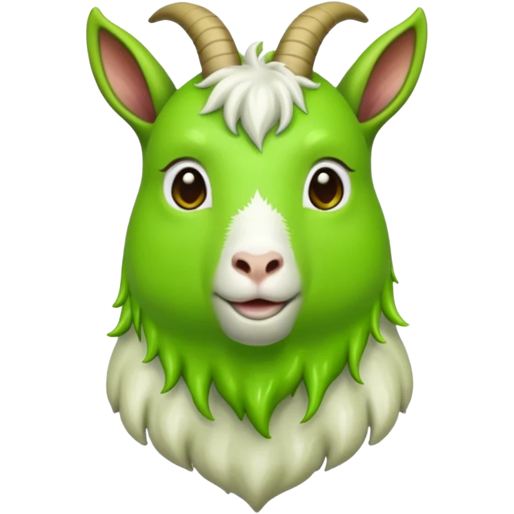 Slime Green goat emoji