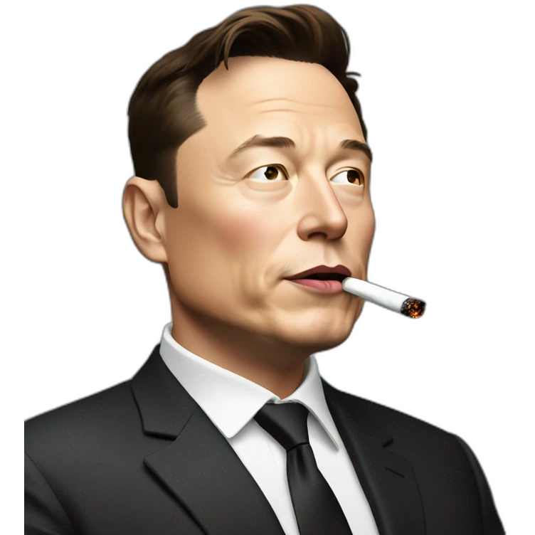 Elon musk smoking emoji