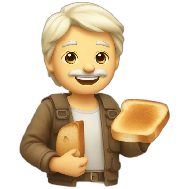 nain de jardin avec une toast emoji