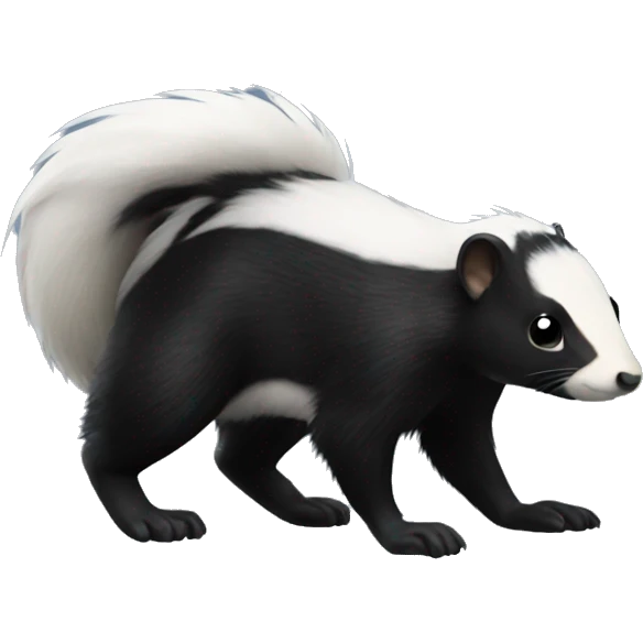 realistic skunk full body emoji