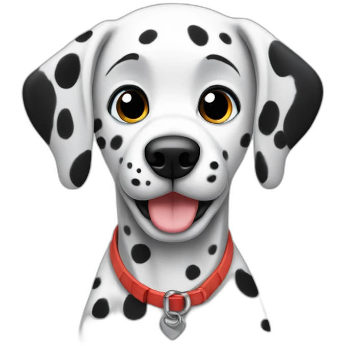 Cute Dalmatian emoji