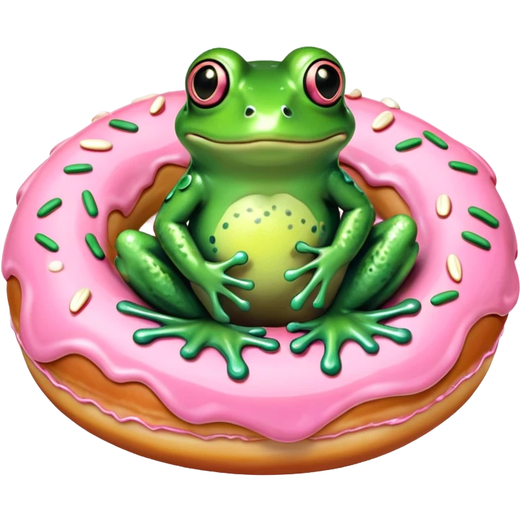 rococo regency frog donut emoji