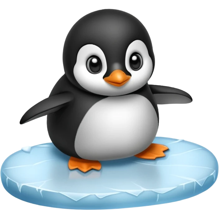baby penguin sliding emoji