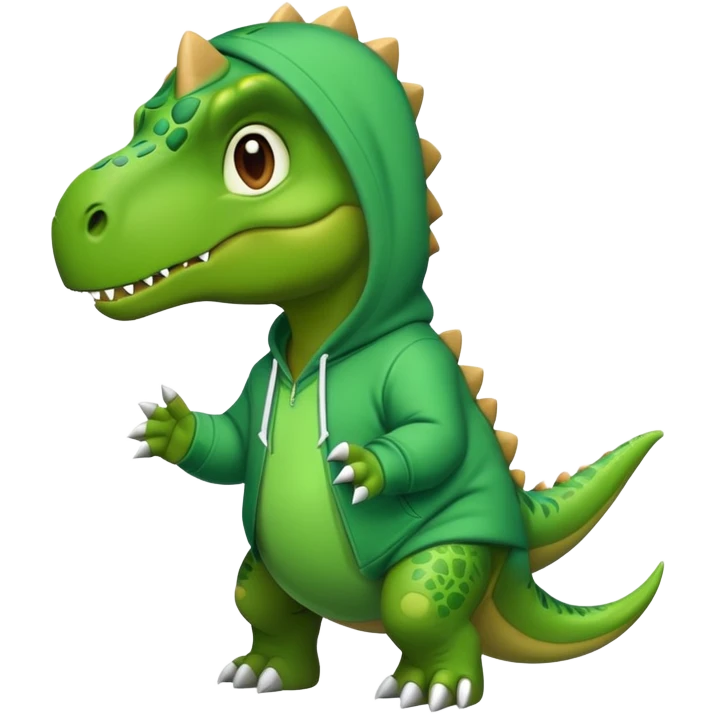 dino wearing hoodie emoji