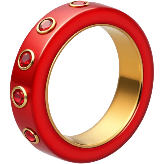 red ring marry red diamond metal prata emoji