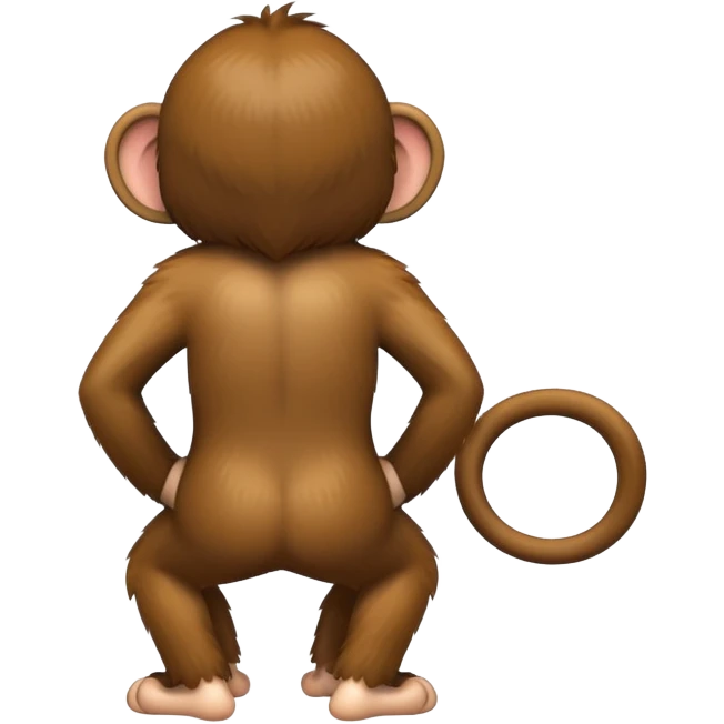 Monkey from behind  emoji