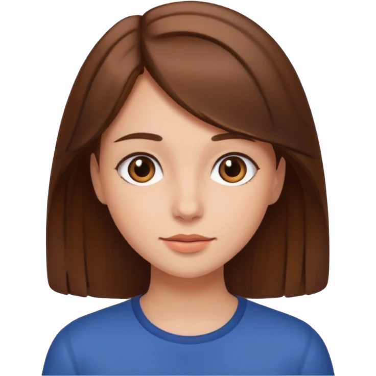 brown haired girl indoors emoji