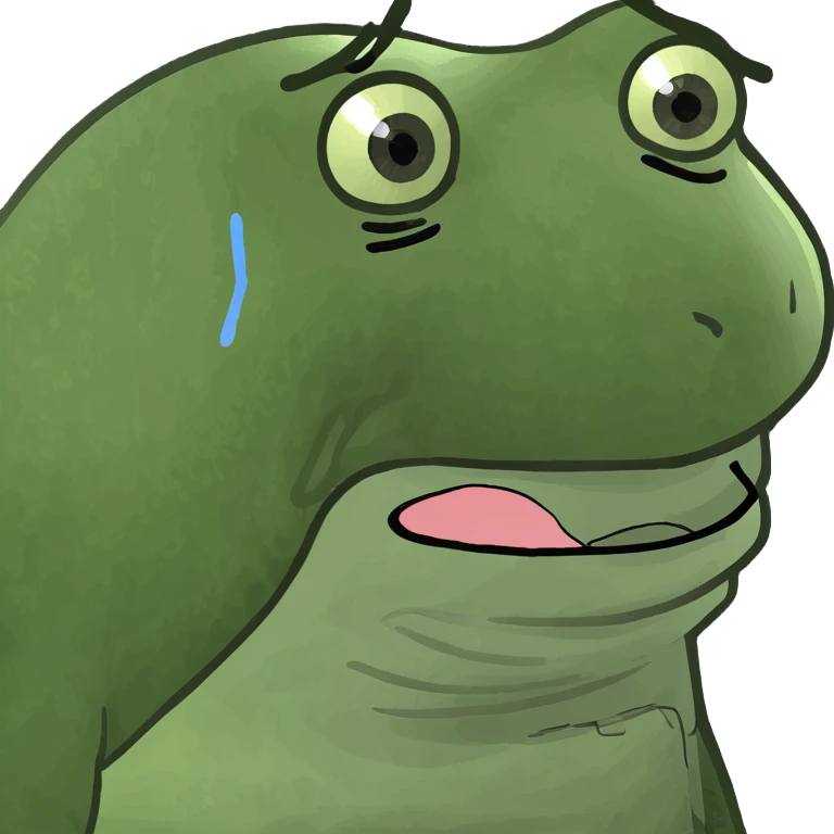 Bufo cries in rain emoji