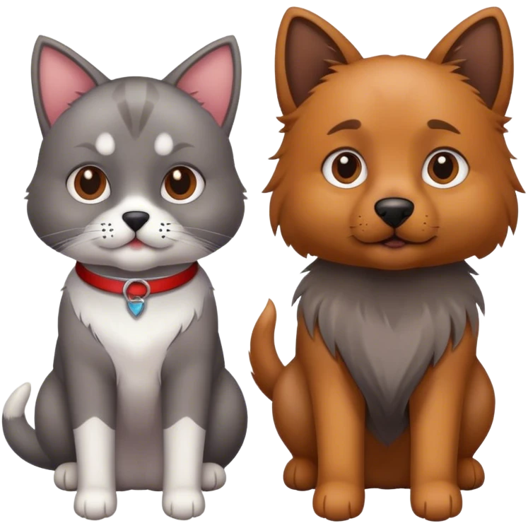 Dog and cat emoji