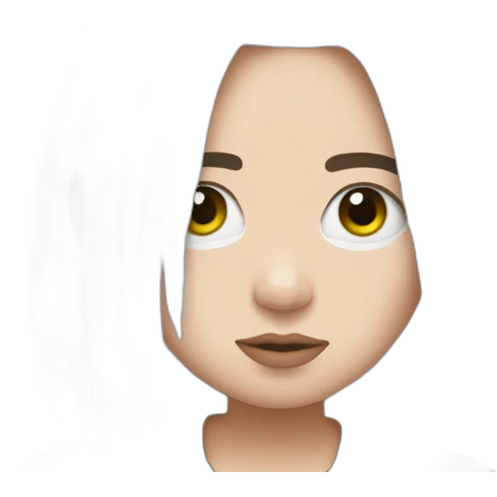 Billie-eilish-with-white-hair emoji