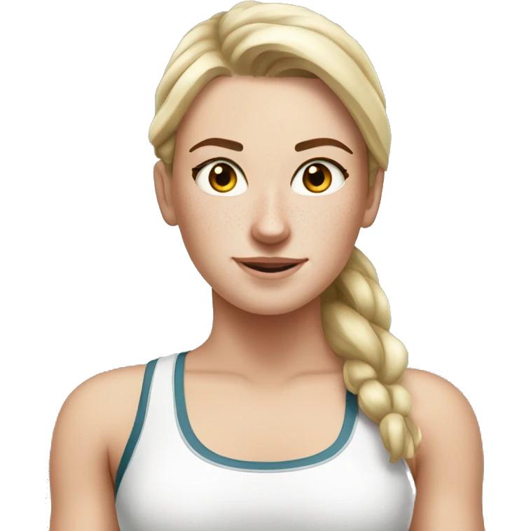 gorgeous white girl with freckles working out emoji
