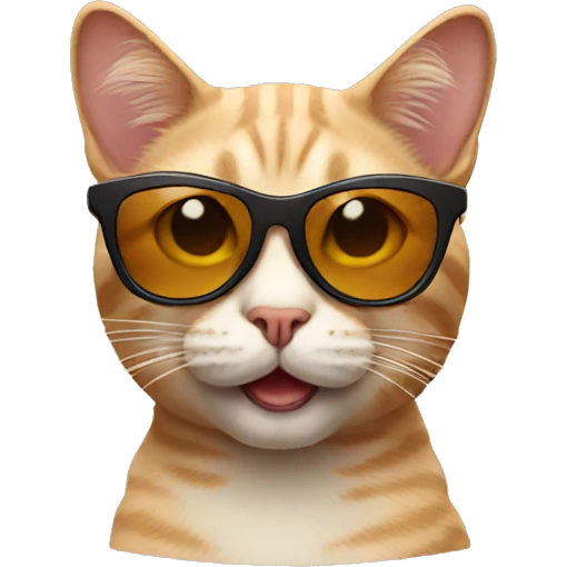 Cat with sunglasses emoji