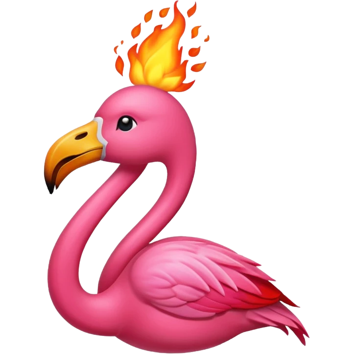 Un emoji flamme qui est rose emoji