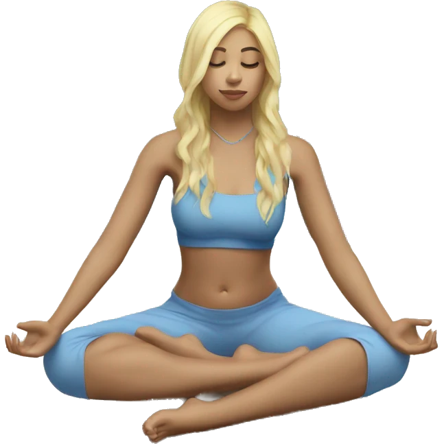 Paytas meditating blue beautiful girl blonde emoji