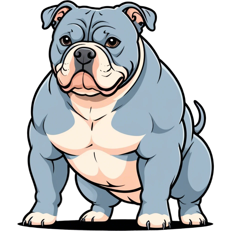 American bully flexing emoji
