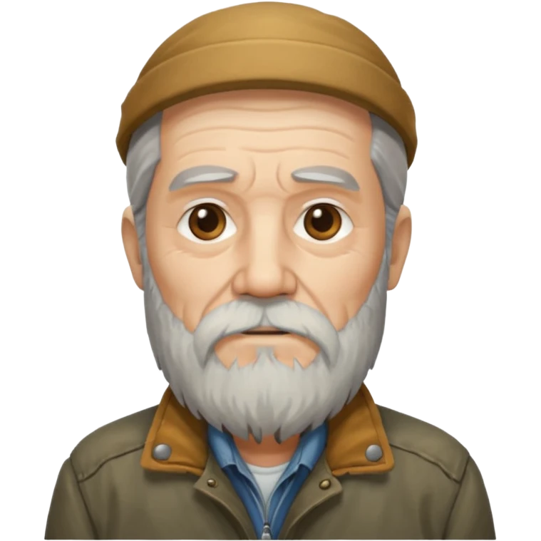 long bearded elderly with old jacket emoji