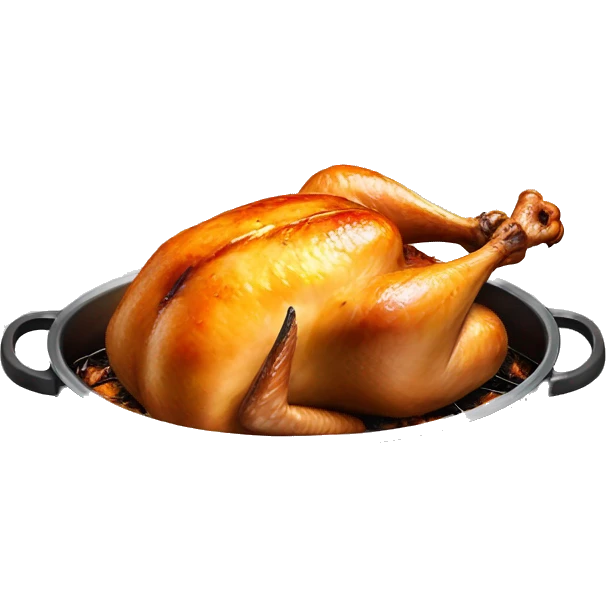 Roast chicken in pot emoji
