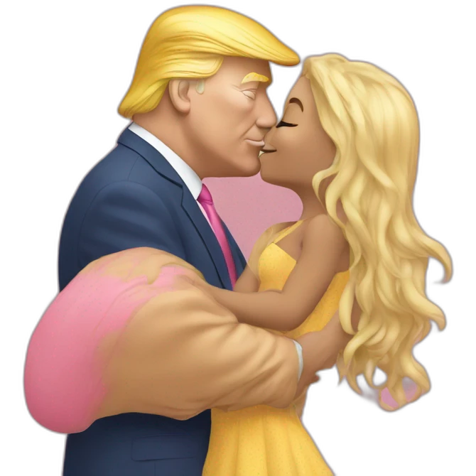 trump kissing his daughter, positivity, inclusiveness emoji